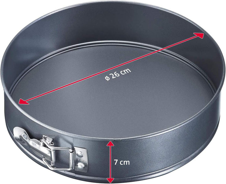 Westmark Springform, Ø 26 cm, mit Antihaftbeschichtung, kaltgewalzter Stahl, Back Klassiker, Anthraz
