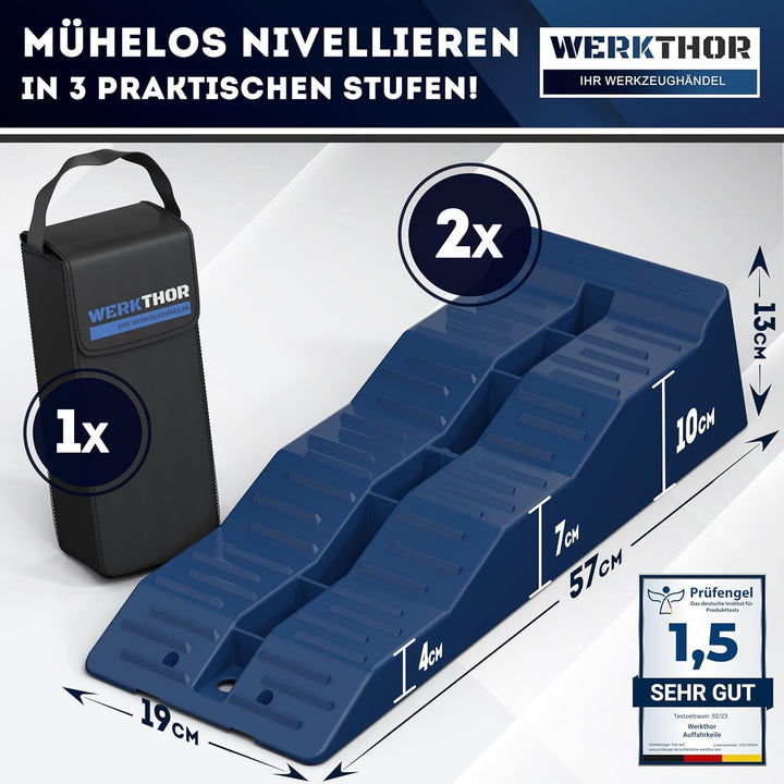 Auffahrkeile für Wohnmobil - [2er Set] Hochbelastbare Auffahrkeile für maximalen Halt [, BIS 5 TONNE