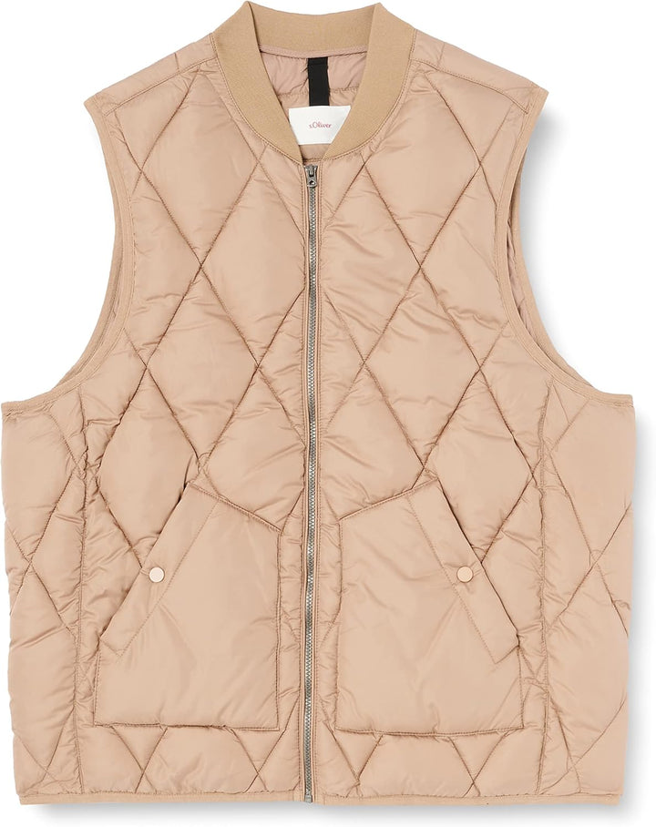 s.Oliver Steppweste mit abnehmbarer Kapuze 3XL beige, 3XL beige