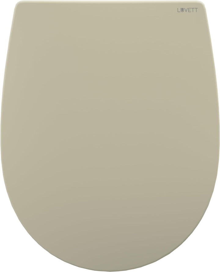 LUVETT® WC-Sitz mit Absenkautomatik C100 oval universell, Toilettendeckel mit 3 Edelstahl Montagelös
