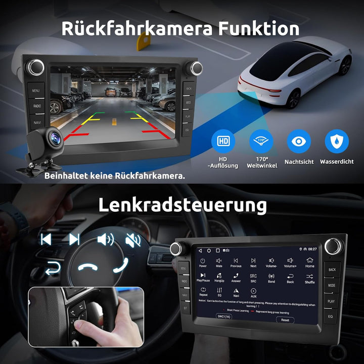 ESSGOO True 4+64G Wireless Autoradio mit Android Auto und CarPlay Für Vauxhall Opel Corsa C D Zafira