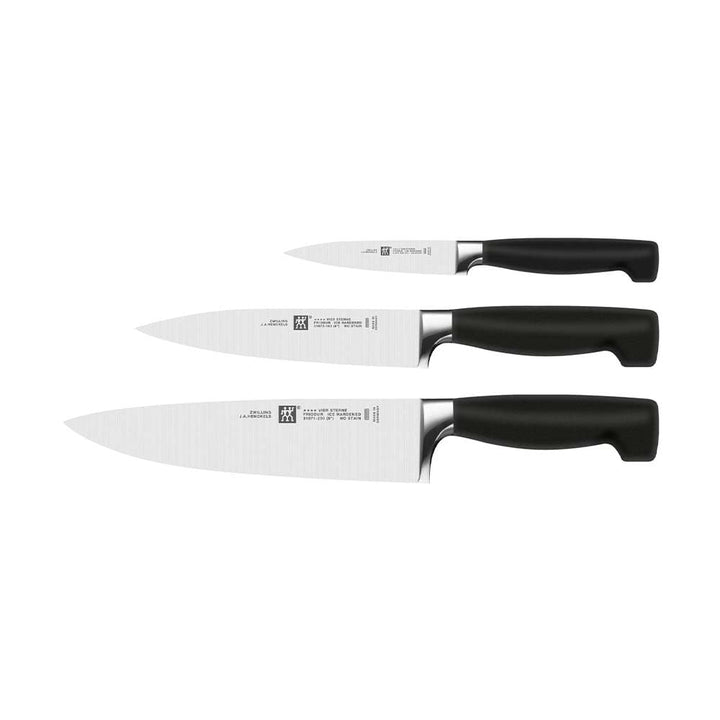 ZWILLING 1002238 Messer-Set, 3-tlg., Spick-/Garniermesser, Fleischmesser, Kochmesser, Rostfreier Spe