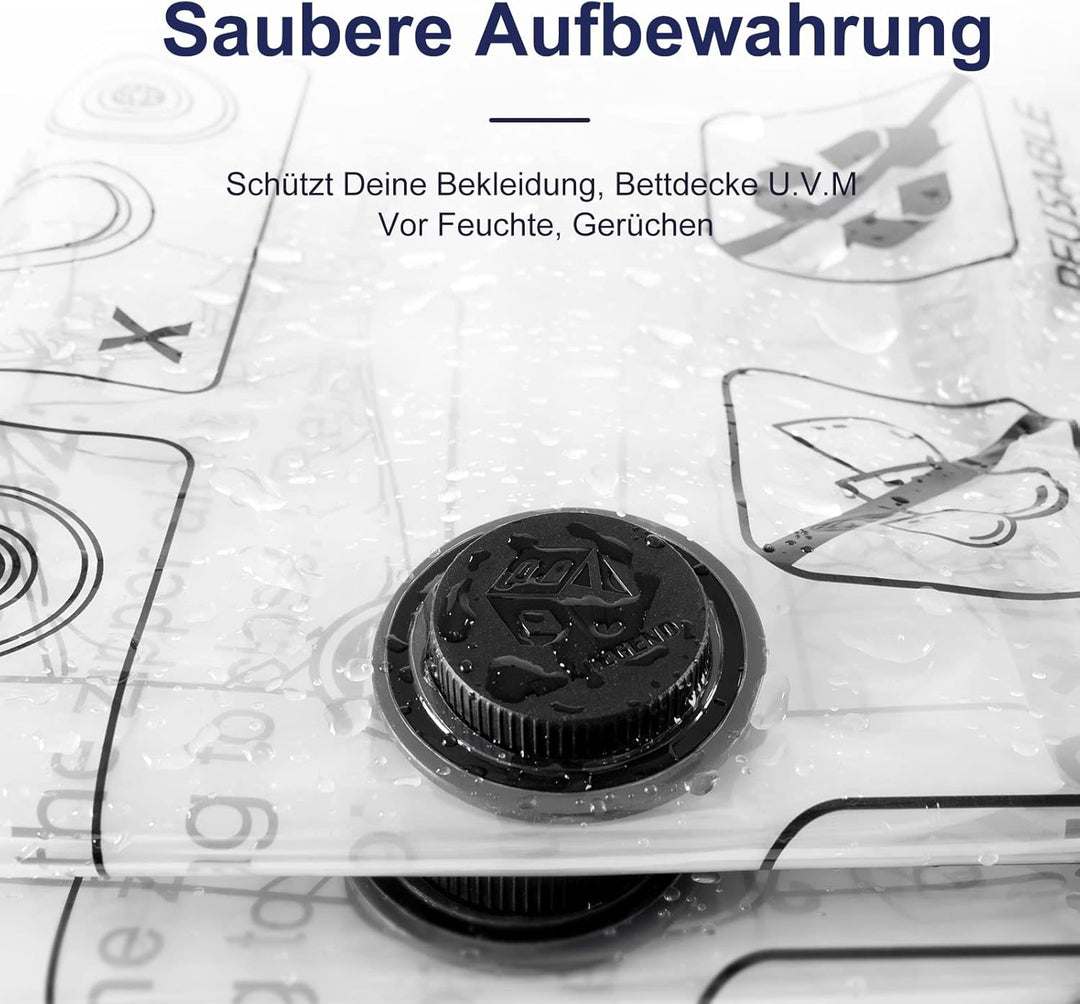 Accenter Vakuumbeutel für Kleidung Reise – 6 Stück à 80x60 cm, Vakuumbeutel für Bettdecken Platzspar