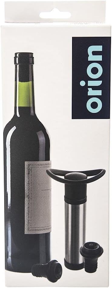 Wein-Vakuumpumpe Vakuumpumpe Weinstopper Weinschoner Weinverschluss aus Edestahl für Wein + 2 Siliko