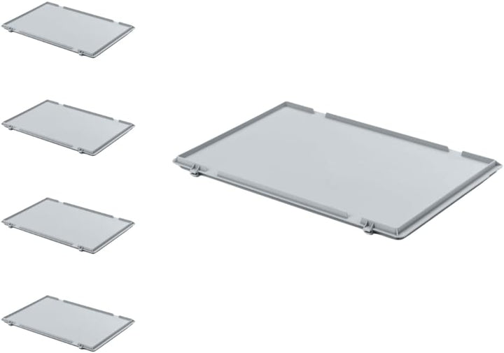 PROREGAL SuperSparSet 5x Scharnierdeckel für Eurobehälter | HxBxT 2,7x40x60cm HxBxT 2,7x40x60cm (5er