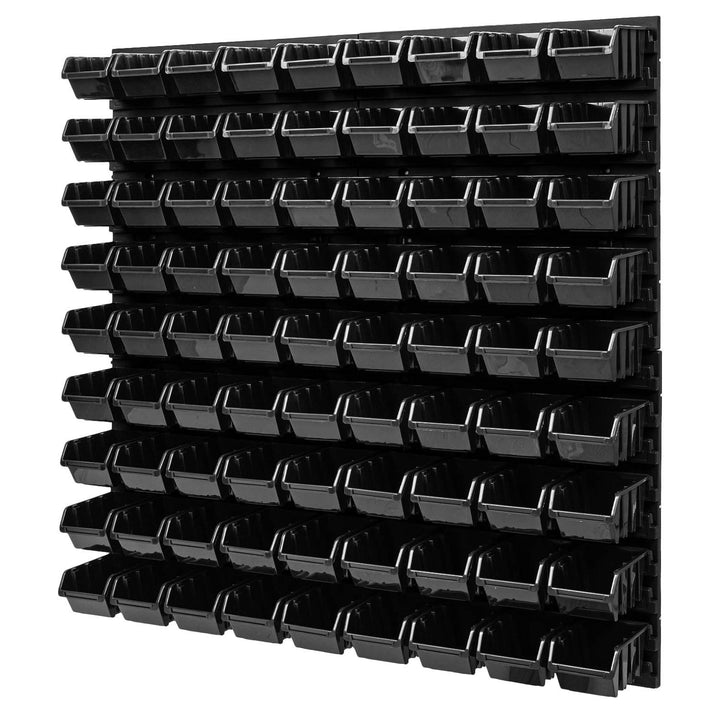 PAFEN Wandregal Stapelboxen - 772 x 780 mm – 81 Stück Boxen Werkstatt Lagersystem Schüttenregal (Sch