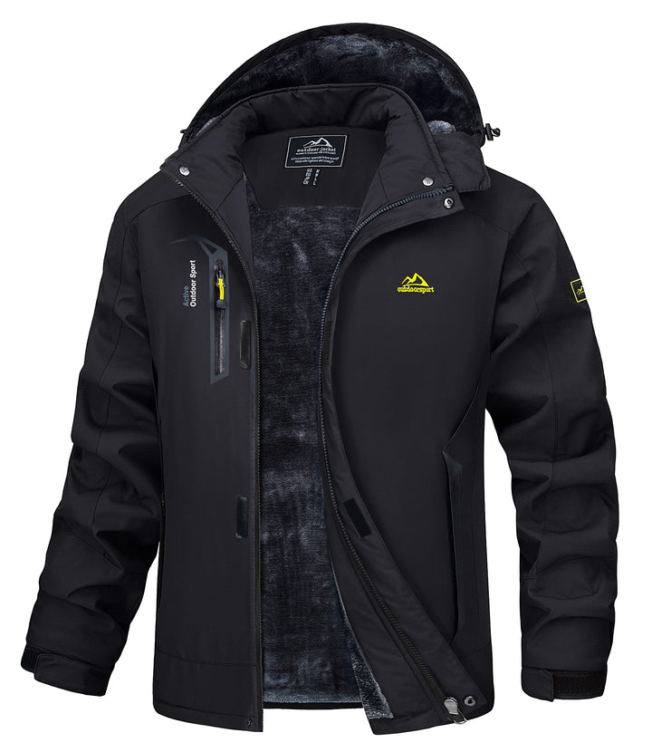 MAGCOMSEN Winterjacke Herren Warm Gefüttert Skijacke Wasserdicht Regenjacke Snowboardjacke Outdoor F