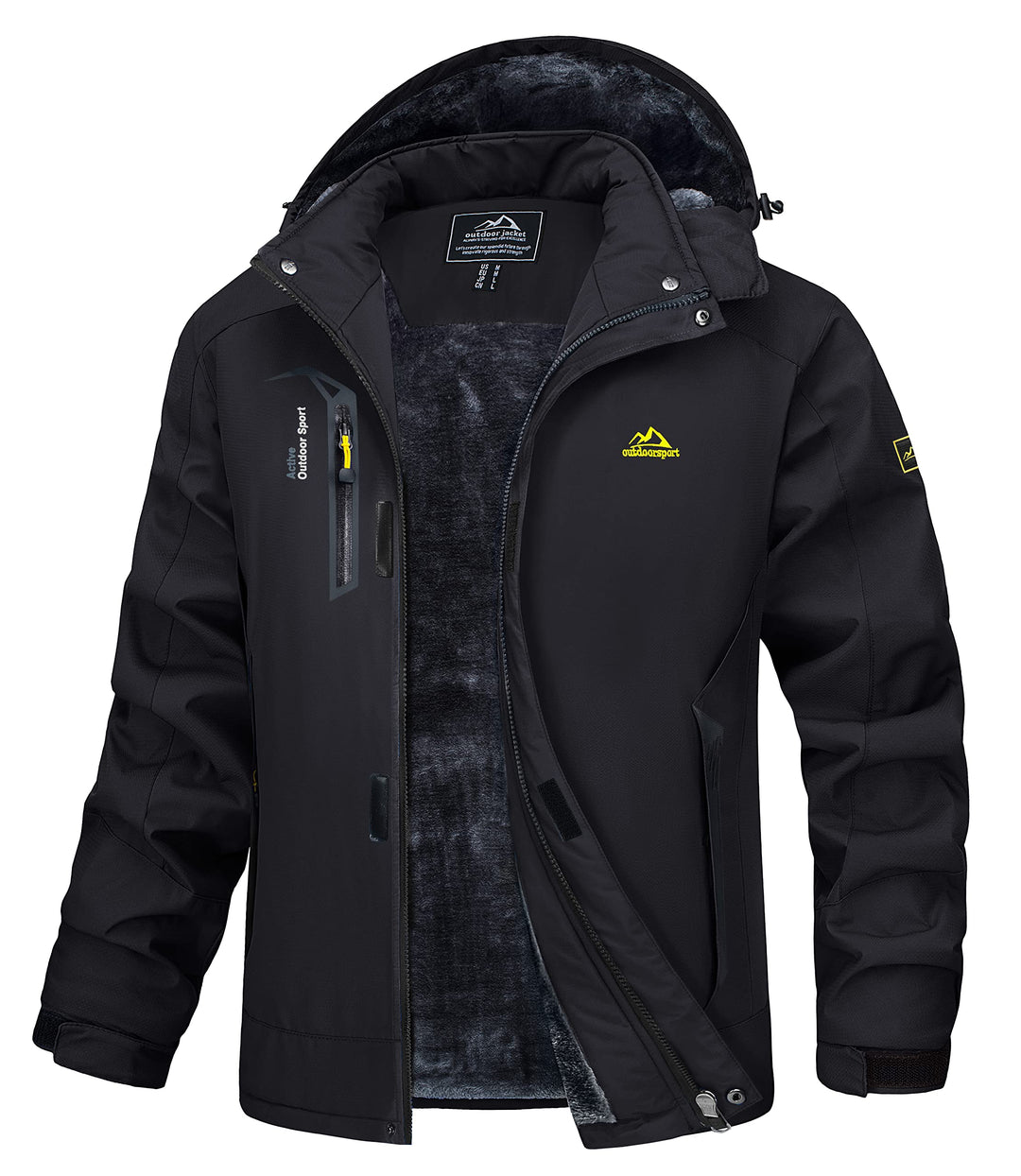 MAGCOMSEN Winterjacke Herren Warm Gefüttert Skijacke Wasserdicht Regenjacke Snowboardjacke Outdoor F