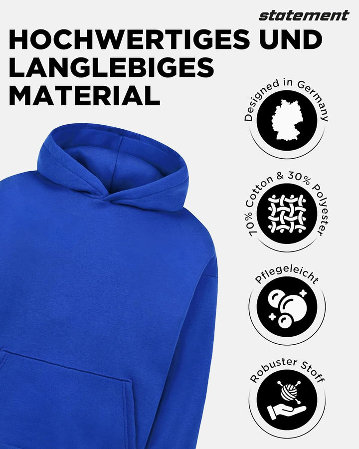 STATEMENT Basic Hoodie - Unisex Premium Pullover mit Kapuze XS Cream White, XS Cream White
