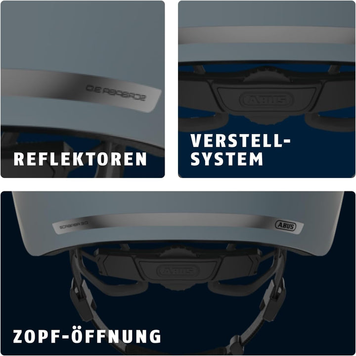 ABUS Stadthelm Scraper 3.0 ACE - Robuster Fahrradhelm für den Stadtverkehr - für Damen und Herren M