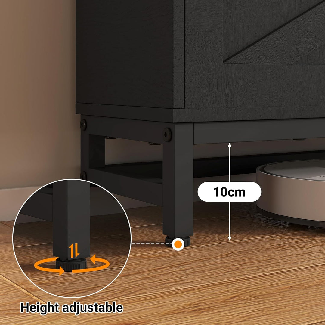 Hawthyhome Schuhkipper schmal mit 3 Klappen, höher Schuhschrank für 18-24 Paar Schuhe, Schmaler Schu