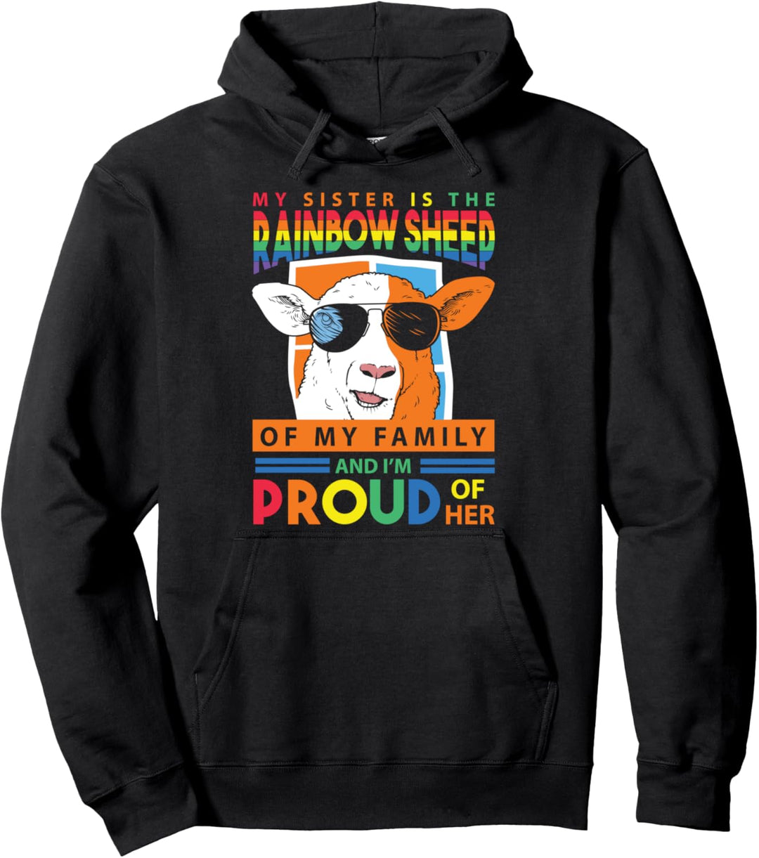Meine Schwester ist das Regenbogenschaf - Lustiges LGBT Pullover Hoodie