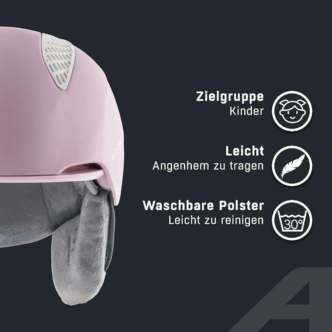ALPINA PIZI - Sicherer, Leichter & Stossabsorbierender Skihelm Mit Abnehmbaren Ohrenpolstern Für Kin