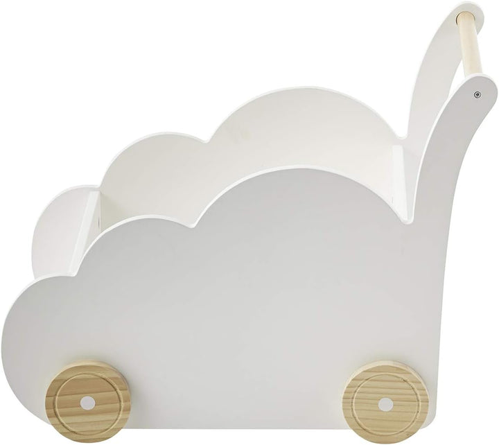 Vertbaudet Fahrbare Spielzeugkiste,Wolke weiss ONE Size, Weiss