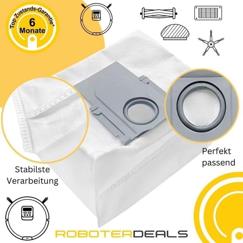 Roboter Deals - Zubehör Set, Ersatzteile Kit für Roborock Saros Z70 (2X Filter, 2X Seitenbürste, 2X