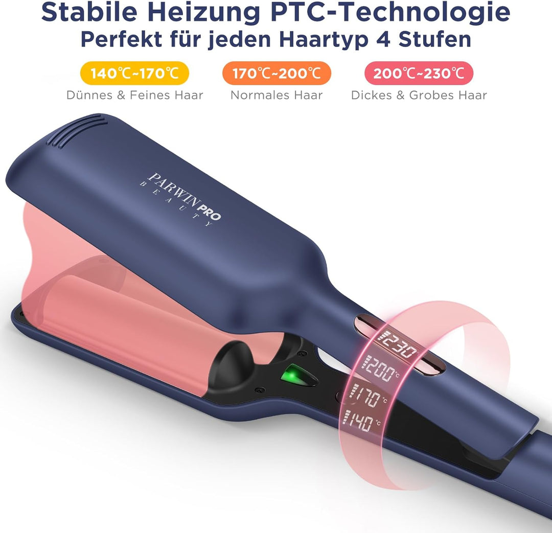 2 Fässer Meerjungfrau Welleneisen für haare, 32MM Lockenstab grosse locken, PARWIN PRO BEAUTY -Hair
