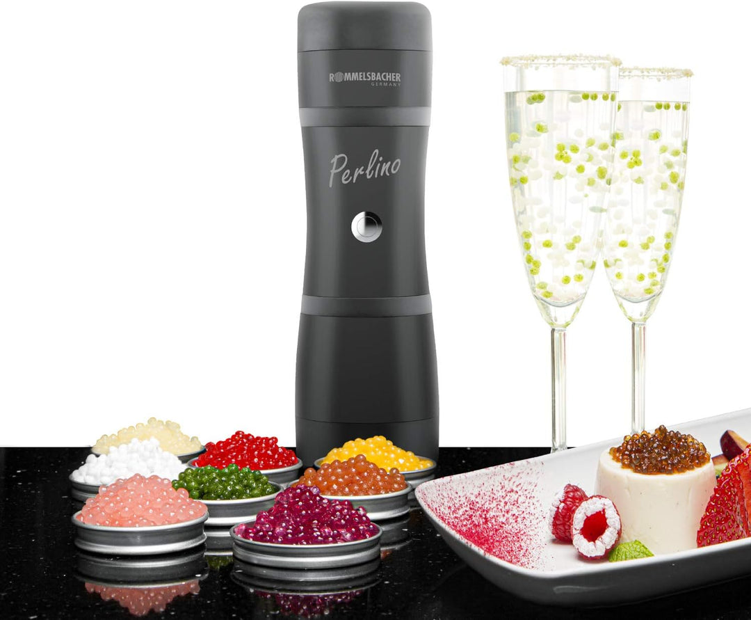 ROMMELSBACHER Food Designer FD 500 Perlino - für bis zu 500 Geleeperlen pro Minute, 2 Edelstahldüsen