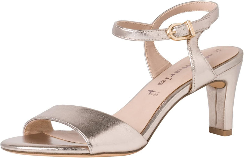 Tamaris Damen Sandaletten, Frauen Sandalen,TOUCHit-Fussbett 36 EU Light Gold, 36 EU Light Gold