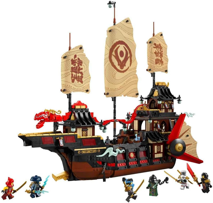 LEGO NINJAGO Der Tempel-Flugsegler - Interaktives Schiff mit beweglichen Segeln, 6 Minifiguren inkl.