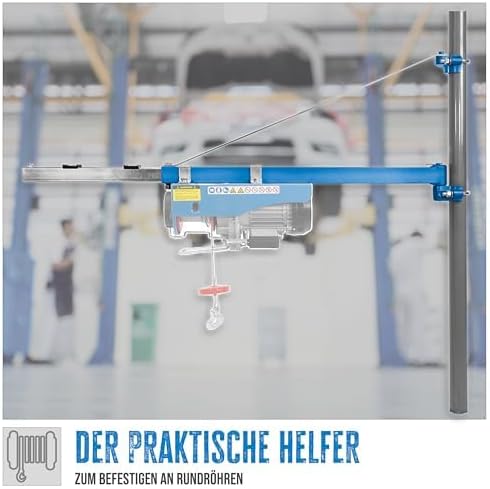 Güde Elektro-Seilzug GSZ 100/200 (450 W, GS-geprüft, max. Hubkraft ohne/mit Umlenkrolle 100/200 kg,