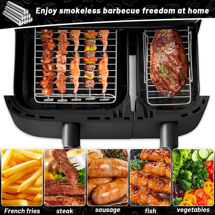 Tefal Heissluftfritteuse Zubehör - Airfryer Zubehör für Tefal EY9018 Dual Easy Fry 8,3 L | EY942B Du