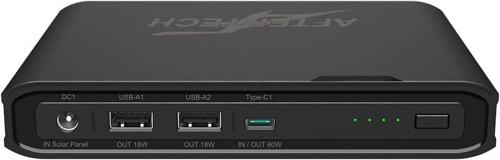 AFTERTECH Mini USV Powerbank Lithium Batterie 12V 6700mAh USBC Photovoltaik Eingang E2D3, 12v 6700mA