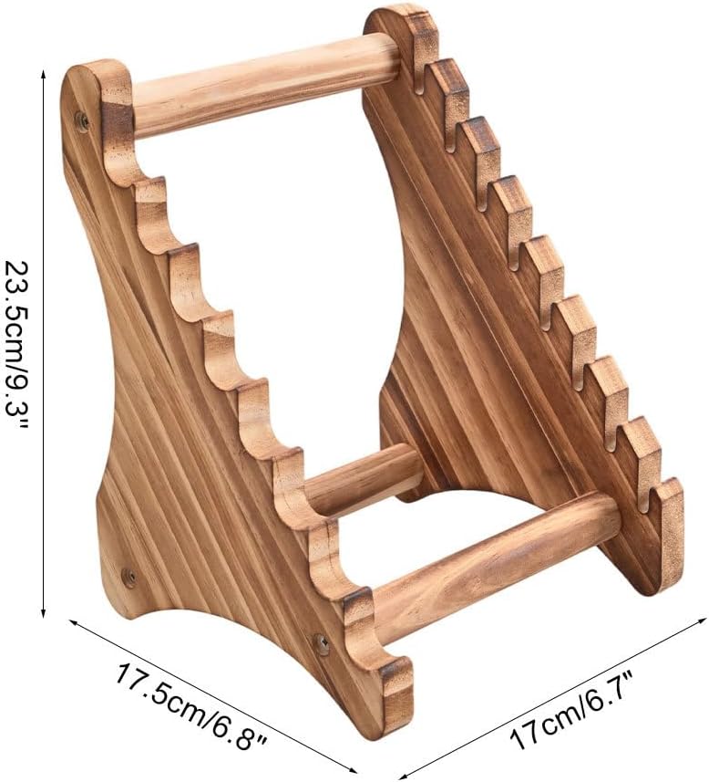 Mini Messerständer, 1 Stuck Holz Taschenmesser Display Halter, 7-Lagiger Messer-Präsentationsständer