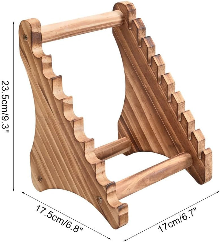 Mini Messerständer, 1 Stuck Holz Taschenmesser Display Halter, 7-Lagiger Messer-Präsentationsständer