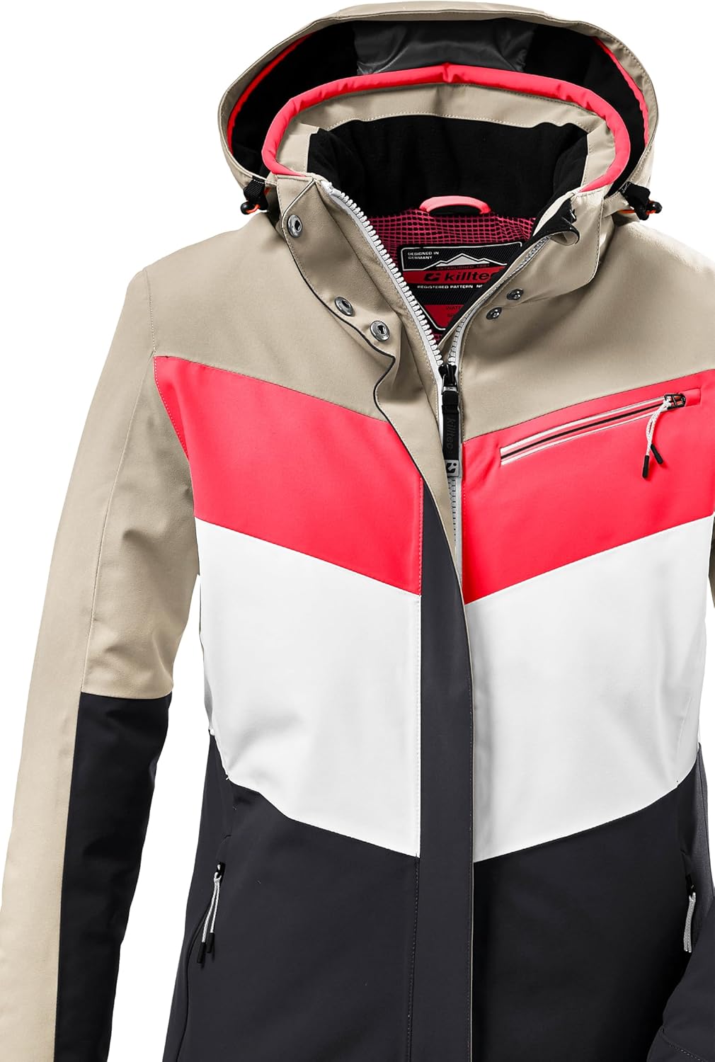 Killtec Damen Ksw 253 Wmn Ski Jckt Funktionsjacke/Skijacke mit abzippbarer Kapuze und Schneefang 46