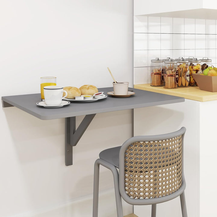 GIANTEX Wandklapptisch klein, Wandtisch Hängetisch Klappbar 80x60cm, Wandmontierter Klapptisch Essti