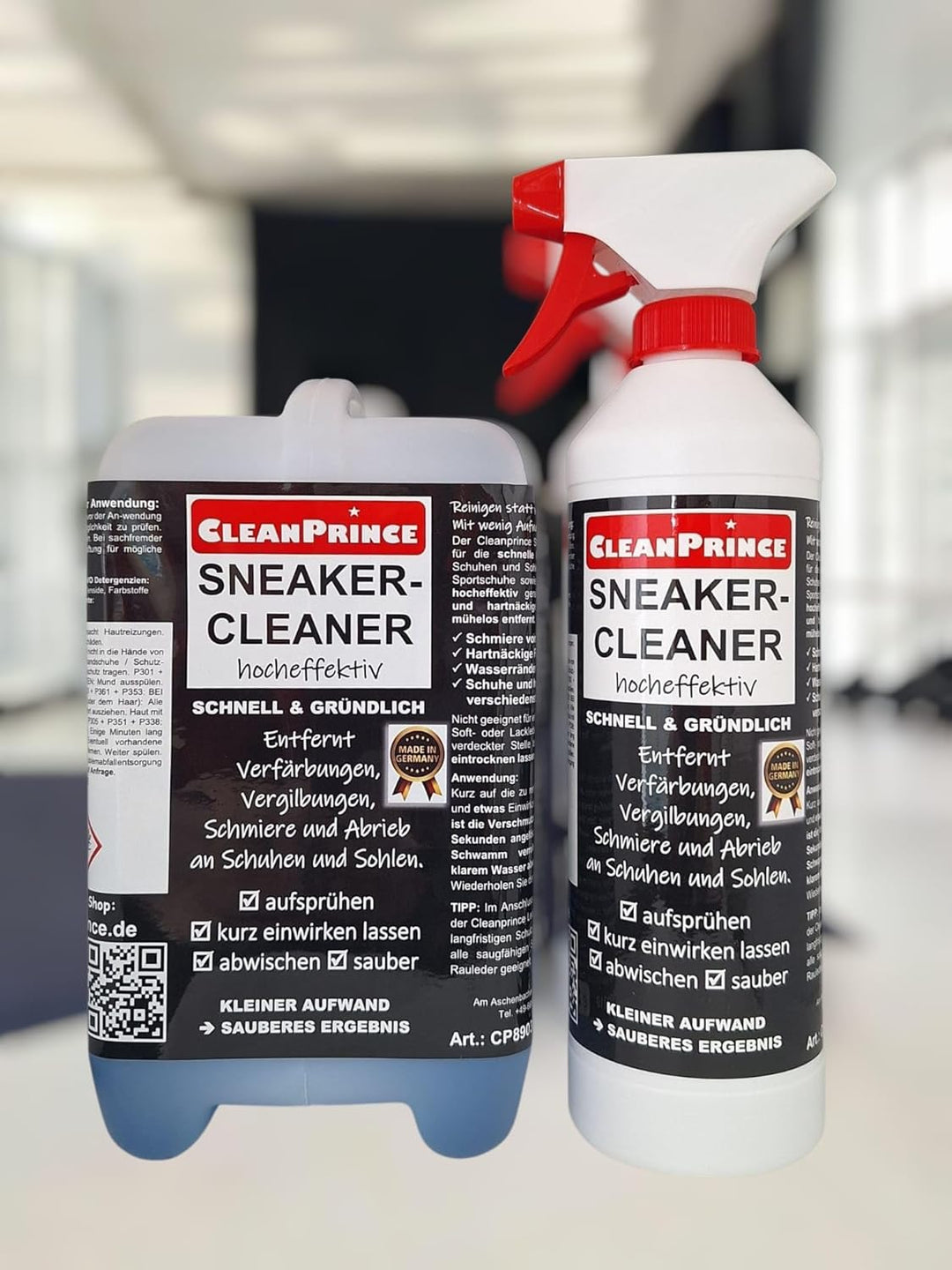 Cleanprince Sneaker Cleaner Reiniger 2,5 Liter | Schmiere Verfärbungen Vergilbungen auf Schuhsohlen