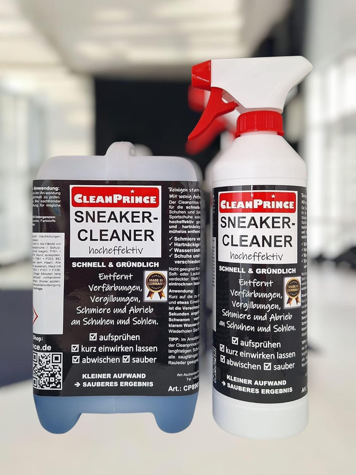 Cleanprince Sneaker Cleaner Reiniger 2,5 Liter | Schmiere Verfärbungen Vergilbungen auf Schuhsohlen