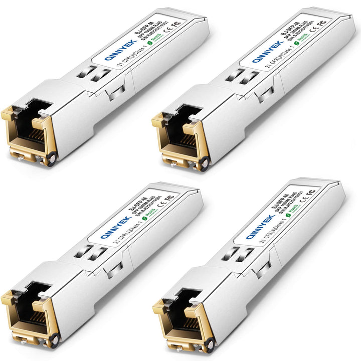 [4 Stück] 1.25G SFP to RJ45 Module, 10/100/1000BASE-T Transceiver für Cisco GLC-T/SFP-GE-T, Meraki M