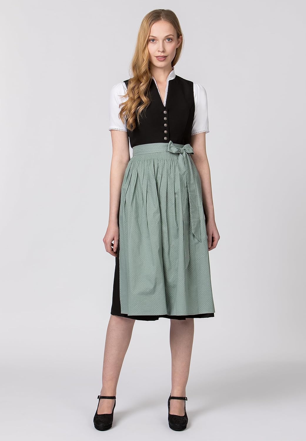 Stockerpoint Damen Molina Midi Dirndlschürze 52-56 salbei, 52-56 salbei