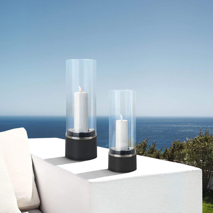 Blomus 65275 Windlicht mit Kerze, Piedra, Höhe 60 cm Höhe: 60 cm, Höhe: 60 cm