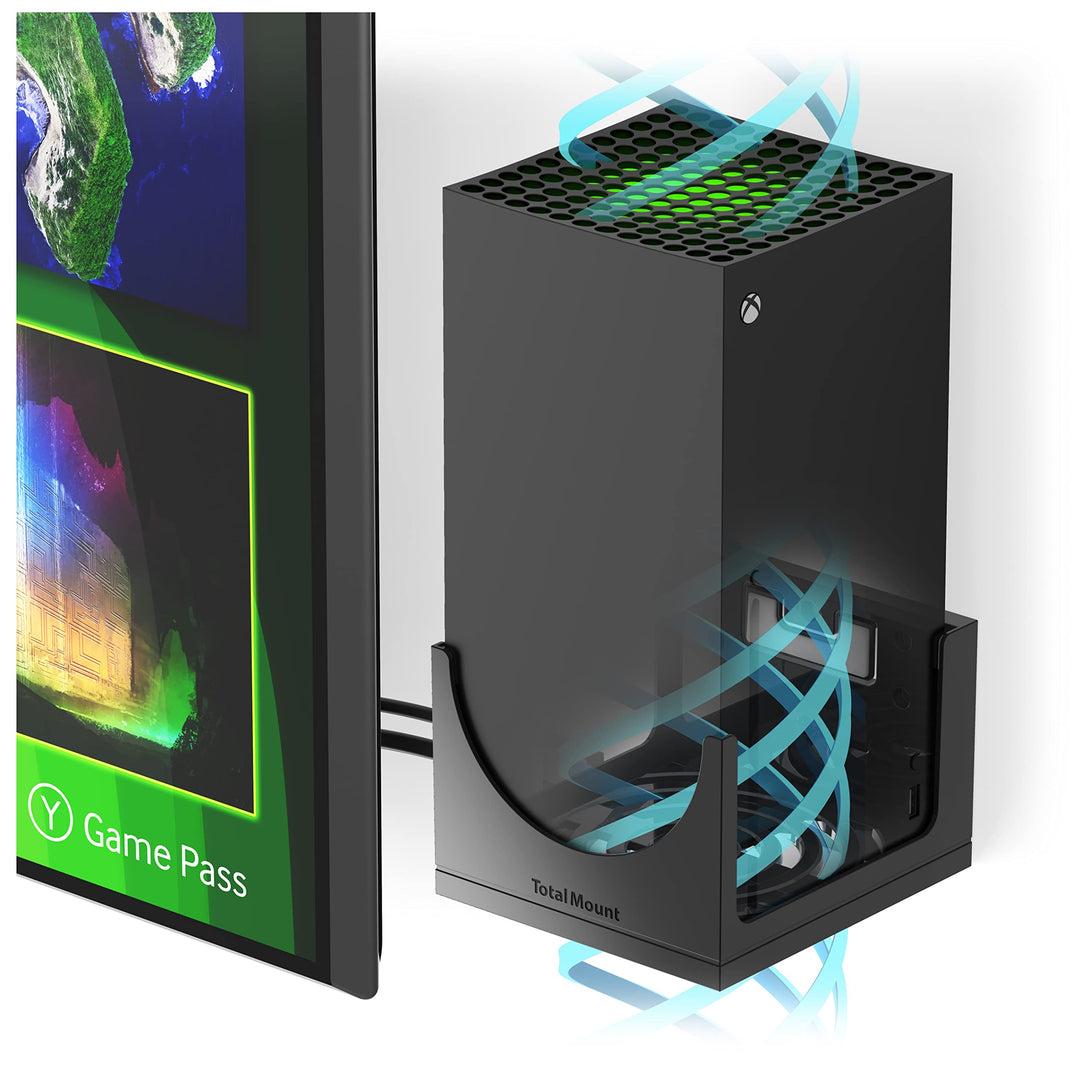TotalMount Wandhalterung für Xbox Series X mit Wasserwaage und Hitze Management Konsolen Halterung f
