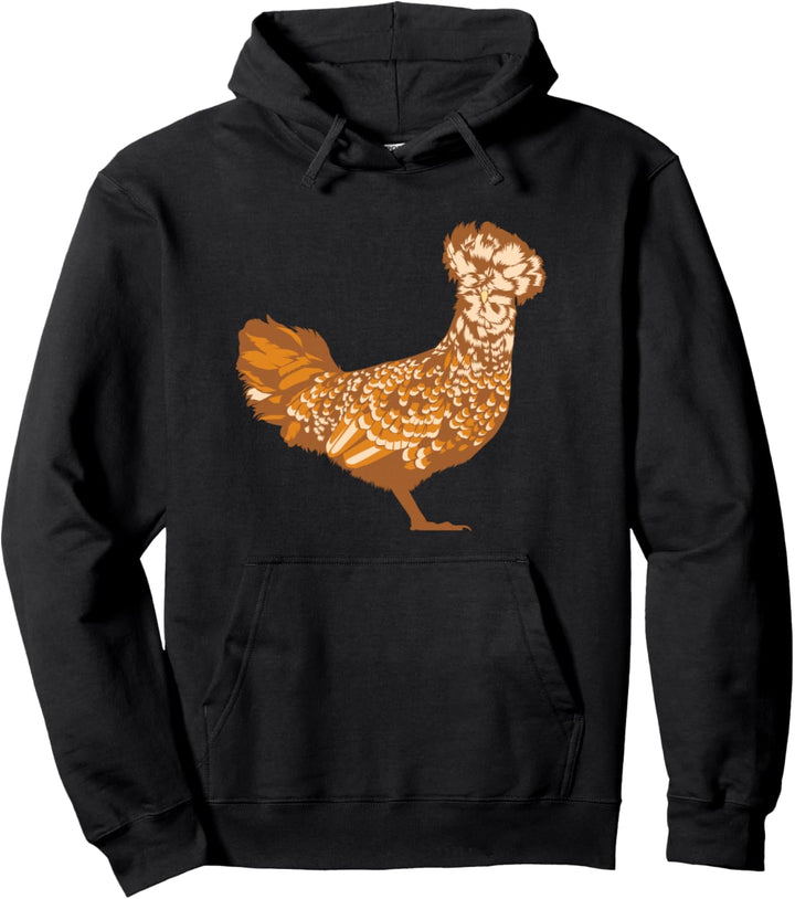 Zeichnung eines Holländischen Haubenhuhn Pullover Hoodie