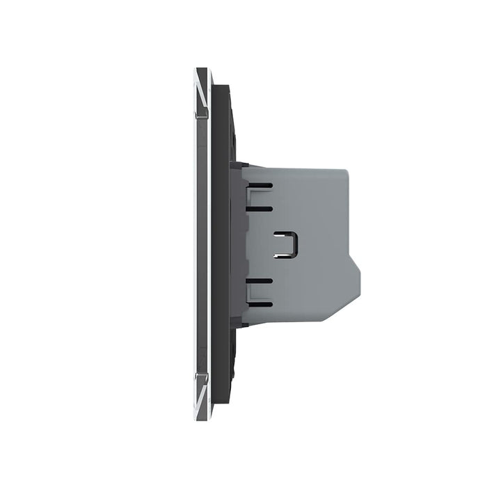 Livolo dimmbarer Wechselschalter Kreuzschalter Dimmer Lichtschalter mit Glasblende in Weiss