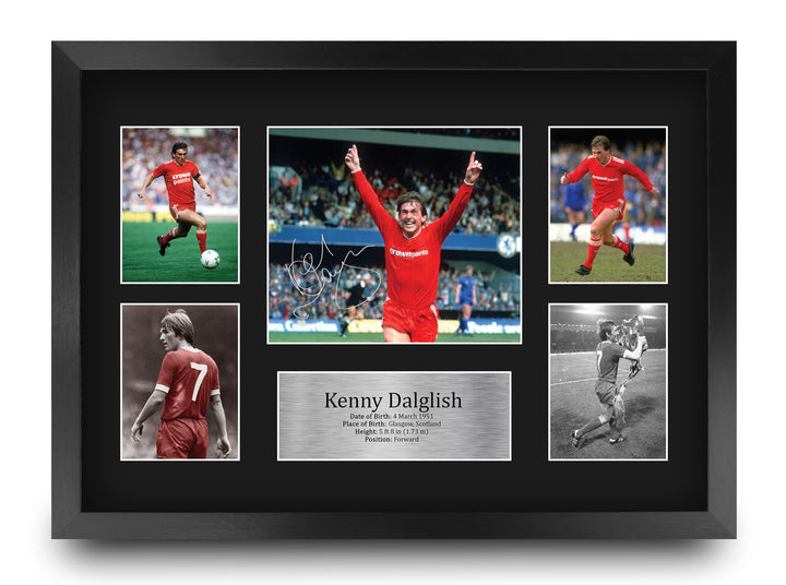 HWC Trading FR A3 Kenny Dalglish Liverpool Gedruckte Erinnerungsstücke Signiert Autogramm Foto Displ