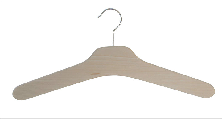 Kleiderbügel aus Holz, 5 St. Garderobenbügel aus Buchenholz, roh (unbehandelt) Roh Gerade Kopfform,