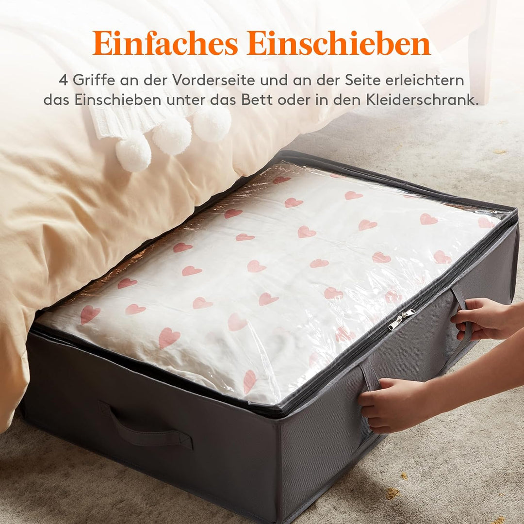 Lifewit Aufbewahrungsbehälter für unter dem Bett, 4er-Pack, 40L Aufbewahrungsbeutel für Decken und v