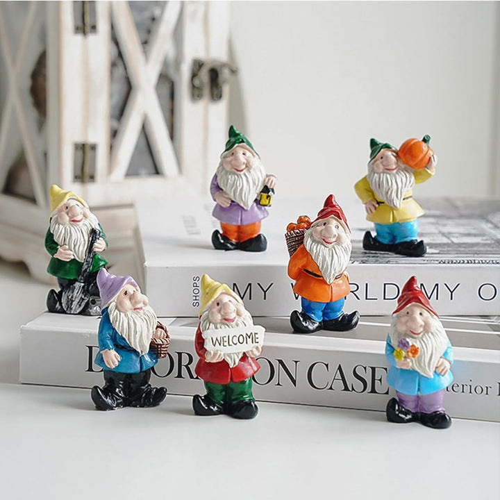 Yoaeyok 7 Stück Weihnachtswichtel Set, Wichtel Figuren Weihnachten Dekoration Harz Ornamente, Wichte
