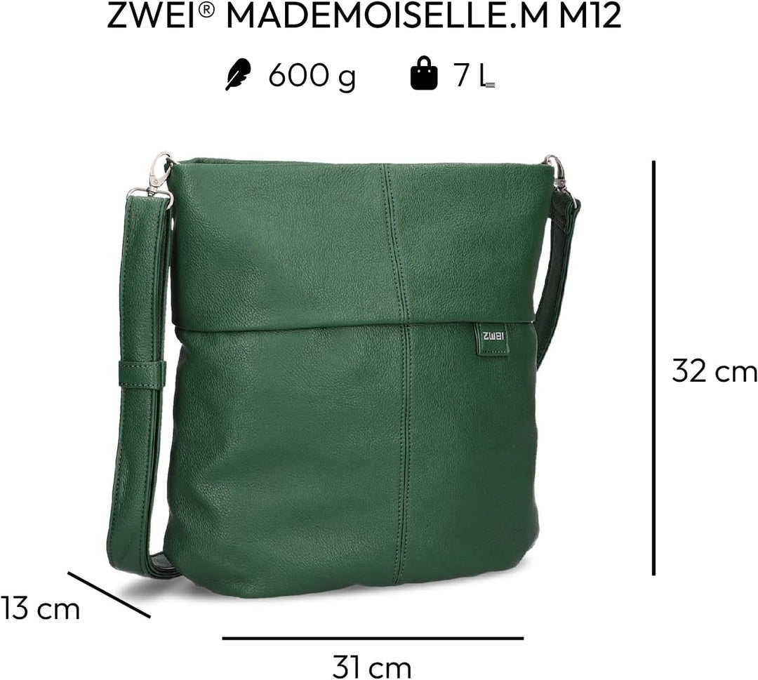 Zwei Damen Mademoiselle M12 Handbag Moos, Moos