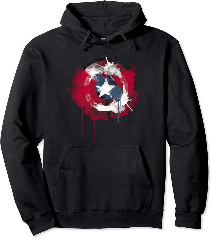 Marvel Captain America Avengers Shield Watercolor Pullover Hoodie