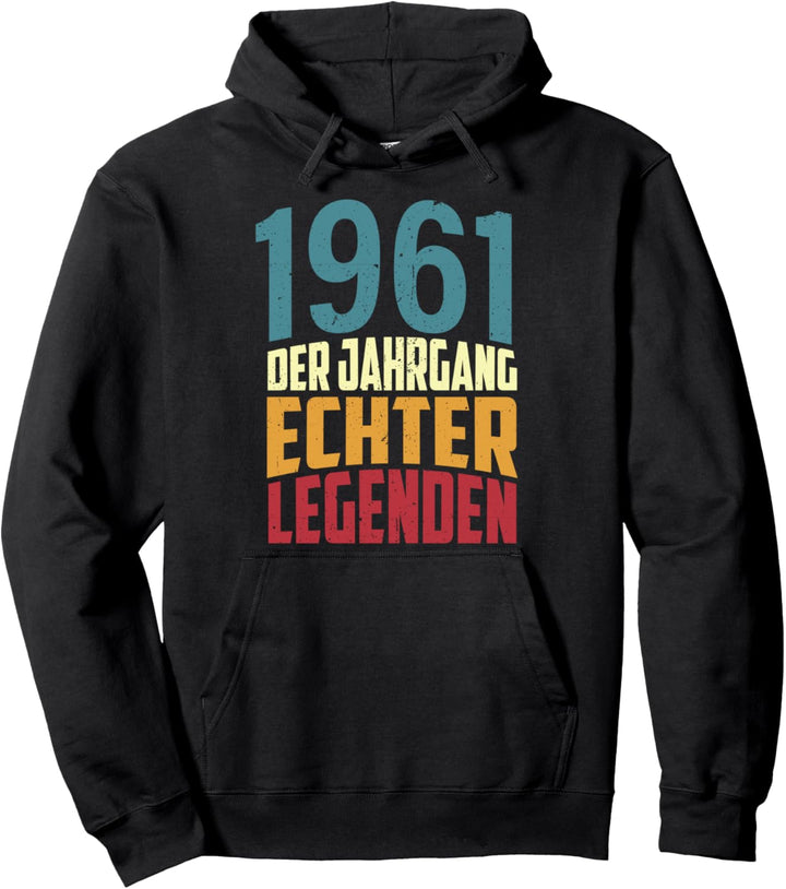 Vintage 63rd Birthday Man Woman 63 Years 1961 Decorative Pullover Hoodie