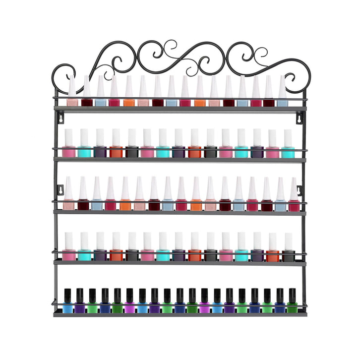 5-Tier Nagellack Regal Ständer, Nagellackregal Wand Organizer Halter Metallregal Regale, für Parfüm,