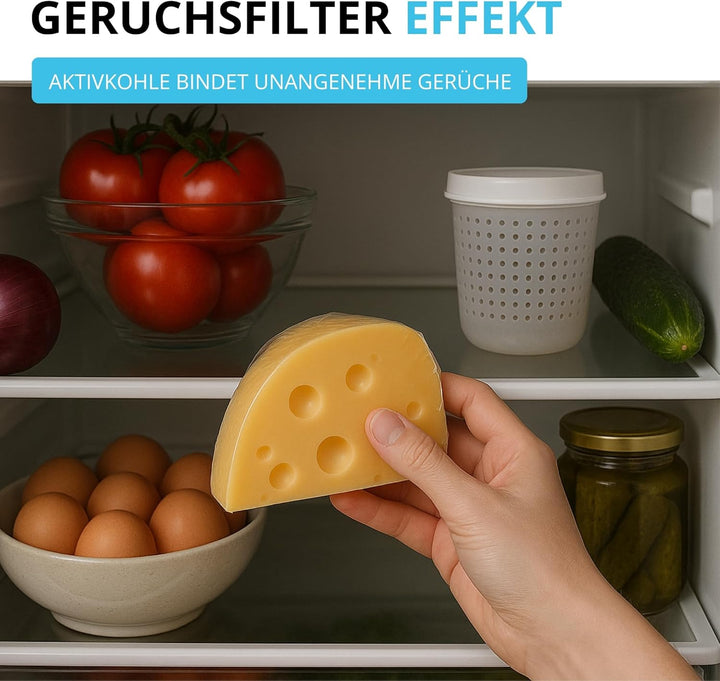Filter Set für Miele Active AirClean Filter 7236280 / KKF-RF | Kühlschrank Luftfilter - Aktivkohlefi