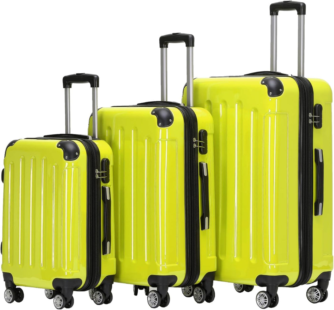 BEIBYE- 3er Kofferset Hartschalen-Koffer Reisekoffer Trolley Rollkoffer Set Reisekofferset