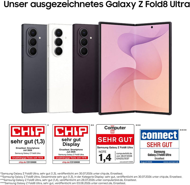 Samsung Galaxy Z Fold8 Ultra Smartphone, 512 GB Speicher, Graphite | Android AI Handy, Produktives M