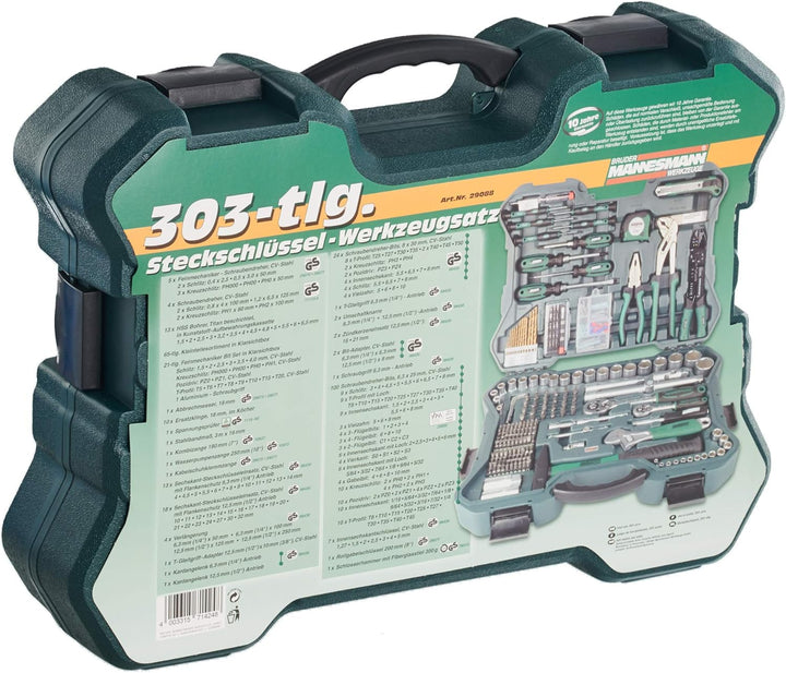 Brüder Mannesmann M29088 Steckschlüssel und Werkzeugsatz, 303-tlg